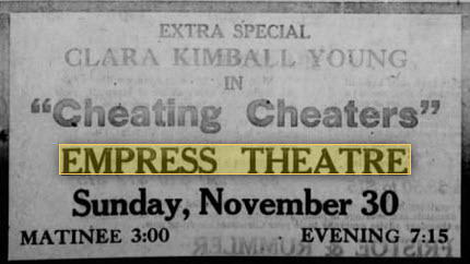 Empress Theatre - 26 Nov 1919